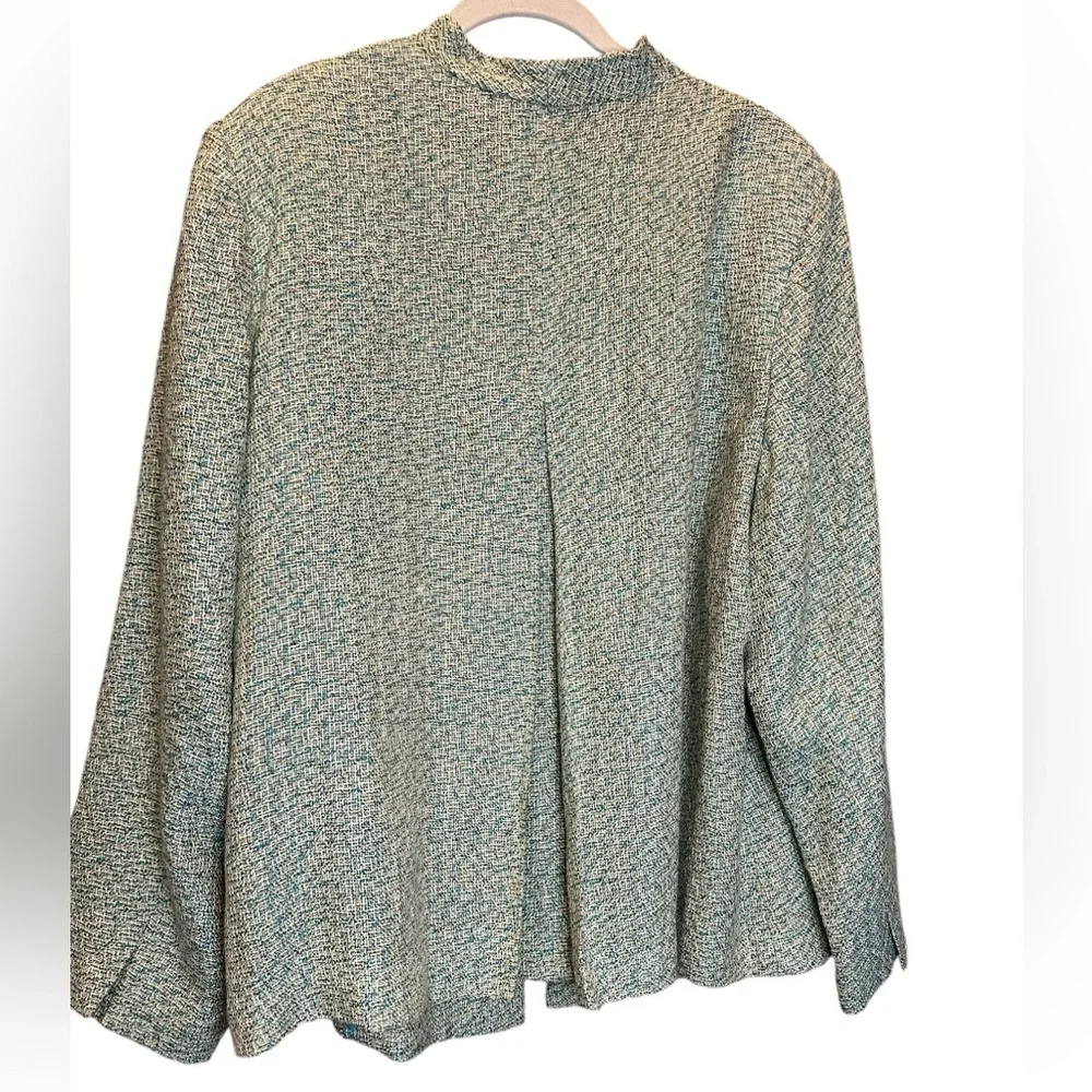Sag Harbor Blazer size 20 has shoulder pads aqua blue‎ sea foam green